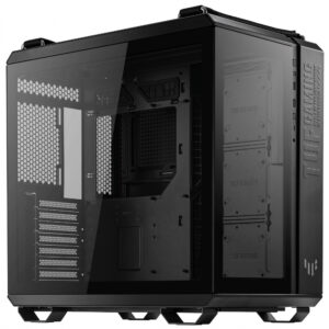 Gabinete ASUS TUF Gaming GT502 con Ventana, Midi-Tower, ATX/Micro-ATX/Mini-ITX, USB 3.2, sin Fuente/Ventiladores Instalados, Negro