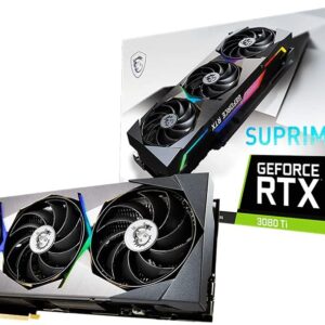 Tarjeta Gráfica MSI GeForce RTX 3080 Ti SUPRIM X 12G Tarjeta gráfica para Juegos - 12GB GDDR6X, 1845 MHz, PCI Express Gen 4, 384 bits, 3X DP v 1.4a, HDMI 2.1 (Compatible con 4K)