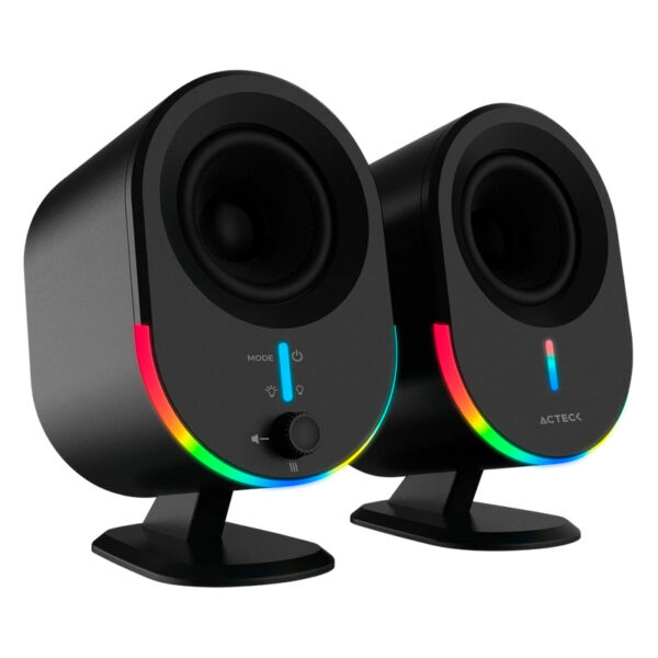 Acteck Bocinas Dynamic Exact BS630, Alámbrico/Inalámbrico, Bluetooth, 2.0 Canales, 20W RMS, USB, Negro - Image 4