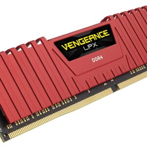 MEMORIA RAM CORSAIR VENGEANCE LPXR DDR4 16GB(4X4GB) 2666 ROJO CMK16GX4M4A2666C16R