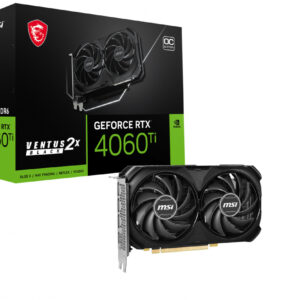 Tarjeta de Video MSI NVIDIA GeForce RTX 4060 Ti VENTUS 2X BLACK 8G OC, 8GB 128-bit GDDR6, PCI Express 4.0