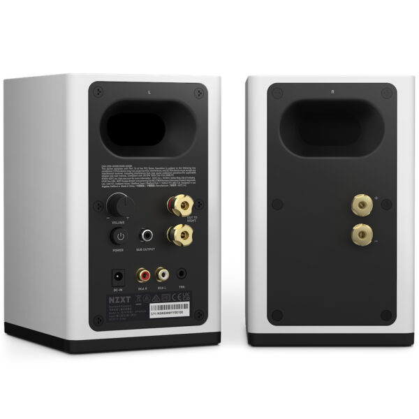 NZXT Bocina AP-SPKW2-US, 2 Vias, Alámbrico, 80W RMS, 3.5mm/RCA, Blanco - Image 2