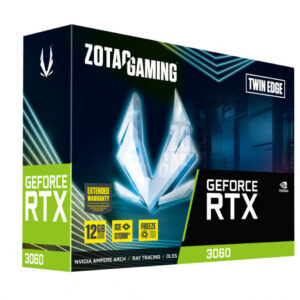 Tarjeta de Video Zotac NVIDIA GeForce RTX 3060 Gaming Twin Edge, 12GB 192-bit GDDR6, PCI Express x16 4.0